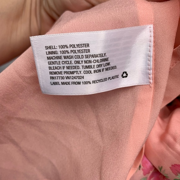 LoveShackFancy for Target Cecile Puff Sleeve Pink Floral Dress Sz. 14 - Picture 7 of 9